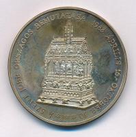 Bognár György (1944-) 1988. "MÉE - Államalapító királyunk emlékére / A Szent Jobb országos bemutatása" Ag emlékérem (35,68g/0.835/42,5mm) T:AU (eredetileg PP) patina Adamo BP25