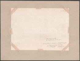 Barabás Reismann Gizella (1893-1985): Arany János szobra a Margitszigeten. Akvarell, papír, jelzett,...