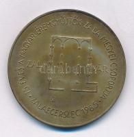 Szabolcs Péter (1942-) 1985. "A szláv írásbeliség megteremtői pannóniai tevékenységének emlékére / 15 éves a magyar éremgyűjtők Zala megyei csoportja,1985. Zalaegerszeg - Zala vár" kétoldalas jelzett Ag emlékérem (35,62g/0.800/42,5mm) T:AU patina Adamo ZE4