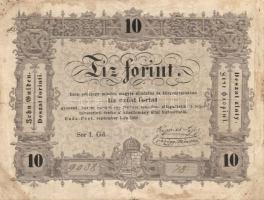 1848. 10Ft "Kossuth-bankó" T:III