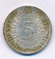 Német Szövetségi Köztársaság 1966F 5M Ag T:XF patina  Federal Republic of Germany 1966J 5 Mark Ag C:XF patina Krause KM#112