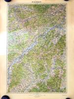 cca 1920-1930 Budapest és Losonc + Trencsén környéke, 2 db katonai térkép, 1 : 200.000, M. Kir. Álla...