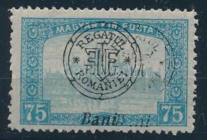 Nagyvárad 1919 Parlament 75f kettős felülnyomással, Bodor vizsgálójellel