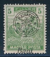 Nagyvárad 1919 Arató 5f elcsúszott felülnyomattal, a Bani szó alulra került, Bodor vizsgálójellel