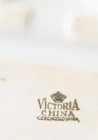Victoria China Budapesti emlék kalamáris, tégelyekkel, jelzett, 18x11 cm