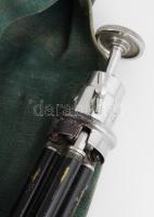 Régi fotóállvány, tartójában, h: 50 cm