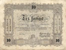 1848. 10Ft "Kossuth-bankó" T:III