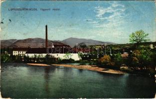 1918 Liptószentmiklós, Liptovsky Mikulás; Vágparti részlet / Váh riverside (kopott élek / worn edges)