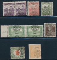 Nagyvárad 1919 9 db bélyeg elcsúszott felülnyomatokkal, Bodor vizsgálójellel