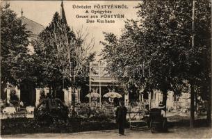 Pöstyén, Piestany; Gyógyház. Gipsz H. kiadása / Das Kurhaus / spa (EK)