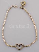 Ezüst (Ag) bokalánc, jelzett, h: 16 cm, nettó 1,7g