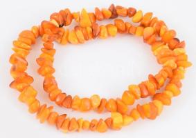 Borostyán nyaklánc, teljes h: 60 cm