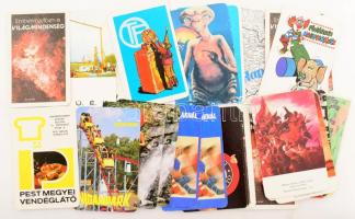 cca 1960-1986 Vegyes reklámos kártyanaptár tétel