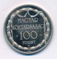 1990. 100Ft Cu-Ni "200 éves a hivatásos magyar nyelvű színjátszás" kapszulában T:PP fo., ujjlenyomat Adamo EM118