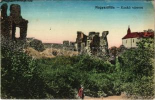 Nagyszőlős, Nagyszőllős, Vynohradiv (Vinohragyiv), Sevljus, Sevlus; Kankó várrom. Klein Áron kiadása 2325. / castle ruins / Vynohradiv Kankiv