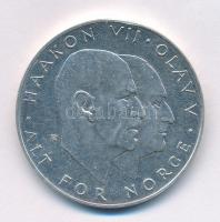 Norvégia 1970. 25K Ag "V. Olaf / A felszabadulás 25. évfordulója" kapszulában T:AU
Norway...