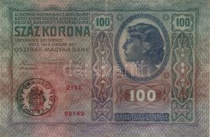 1912. 100K román ellenbélyegzővel T:III+