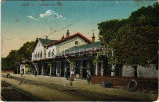 Galánta, vasútállomás. Vasúti levelezőlapárusítás 321. / railway station (fa)