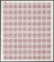 Kolozsvár 1919 Arató 3f 100-as ívben, Bodor vizsgálójellel (18.000)