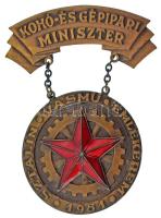 1951. "Kohó- és Gépipari Miniszter - Sztálin Vasmű Emlékérem 1951 bronz fokozata" bronzozott Fe kitüntetés T:AU,XF