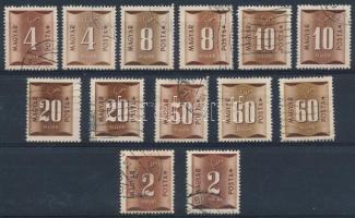 1951 Barnaportó (III.) 13 bélyeg számvízjellel