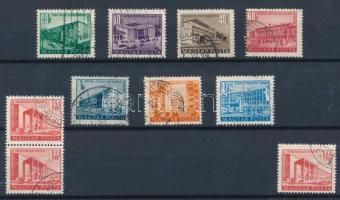 1951 Épületek (I.) 10 klf bélyeg számvízjellel