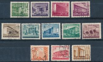 1951 Épületek (I.) 12 klf bélyeg számvízjellel