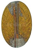 1970-1980. "Érdemes Vasutas" aranyozott, zománcozott kitüntető jelvénye (44x38mm) T:AU