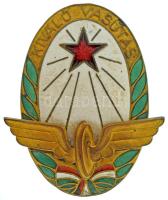 1960-1970. "Kiváló Vasutas" zománcozott fém kitüntető jelvény (30x44mm) T:AU