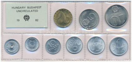 1982. 2f-10Ft (9xklf) érmés forgalmi sor fóliatokban T:UNC Adamo FO15