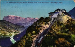 1925 Bolzano, Bozen (Südtirol); La Funicolare Virgolo presso Bolzano colla valle dell' Isarco. Alto Adige / funicular, mountains, river. Joh. Famonn (EM)