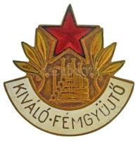 1960-1970. "Kiváló Fémgyűjtő" zománcozott fém jelvény, hátoldalán "10221" sorszámmal T:AU