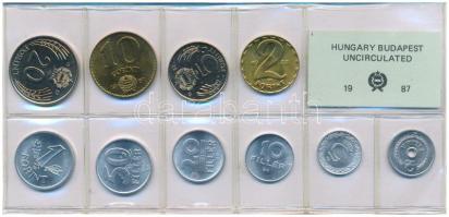 1987. 2f-20Ft (10xklf) érmés forgalmi sor fóliatokban T:UNC Adamo FO20