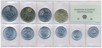 1988. 2f-20Ft (10xklf) érmés forgalmi sor fóliatokban T:UNC Adamo FO21