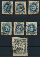 1874 Távírda Réznyomat hiányos sor záróérték nélkül távirat kivágásokon (min. 13.500)