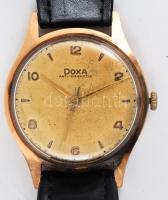 Doxa arany (Au) karóra, 14k, jelzett, működik, szervizelést igényelhet, d: 32 mm