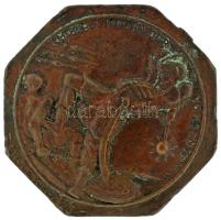 1925. "M. Kir. 7. Honv. Vadász dandár versenydíja" bronz díjérem. Szign.: Matéka Sándor (1890-1971) (42mm) T:VF patina, fülhiány