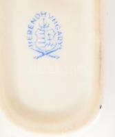 Herendi Viktória mintás levél alakú bonbonier, jelzett, hibátlan, h: 15 cm