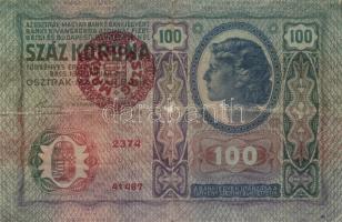 1912.100K "Magyarország" piros körbélyegzővel T:III