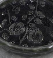 Régi virágmintás váza, jelzés nélkül, hibátlan, m: 22 cm