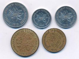 Madagaszkár 1972-1980. 1Fr-20Fr (5xklf) T:AU-VF Madagascar 1972-1980. 1 Franc - 20 Francs (5xklf) C:AU-VF