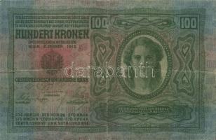 1912.100K "Magyarország" piros körbélyegzővel T:III