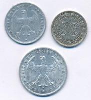 Németország / Weimari Köztársaság 1923D 200M Al + 1923A 500M Al + 1928A 50pf Ni T:XF,VF
Germany / W...