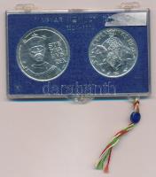 1972. 50Ft Ag + 100Ft Ag "Szent István" eredeti plombált MNB dísztokban T:BU Adamo EM38, EM39