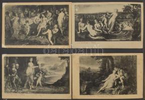 Képeslap album, benne kb 150 motívum / festmény képeslap közte legalább 50-60 db régi