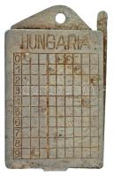 1950. Rákosi-kori 'számkódos', Al katonai azonossági jegy (dögcédula), "095100142" (48x29mm) T:VF