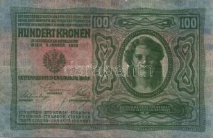 1912.100K "Magyarország" piros körbélyegzővel T:III