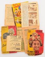 Vegyes szakács- / receptfüzet tétel, közte Dr. Oetker süteményreceptek, Váncza Sütőpor receptkönyv, összesen 7 db, változó állapotban, sérülésekkel, borítóhiányokkal