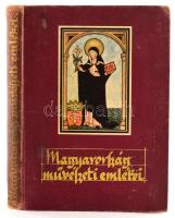 Divald Kornél: Magyarország művészeti emlékei. A képanyagot összegyűjtötte s a szövegrészt írta: - - . Bp., 1927, Kir. M. Egyetemi Nyomda, 2 sztl. lev.+ 255+(1) p. Gazdag fekete-fehér képanyaggal illusztrálva. Kiadói aranyozott egészvászon-kötés, kissé viseltes, kopott borítóval és gerinccel, lapszéli ázásnyomokkal.