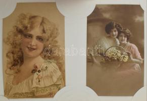 Képeslap album benne 17 régi és 16 modern lap sok érdekességgel